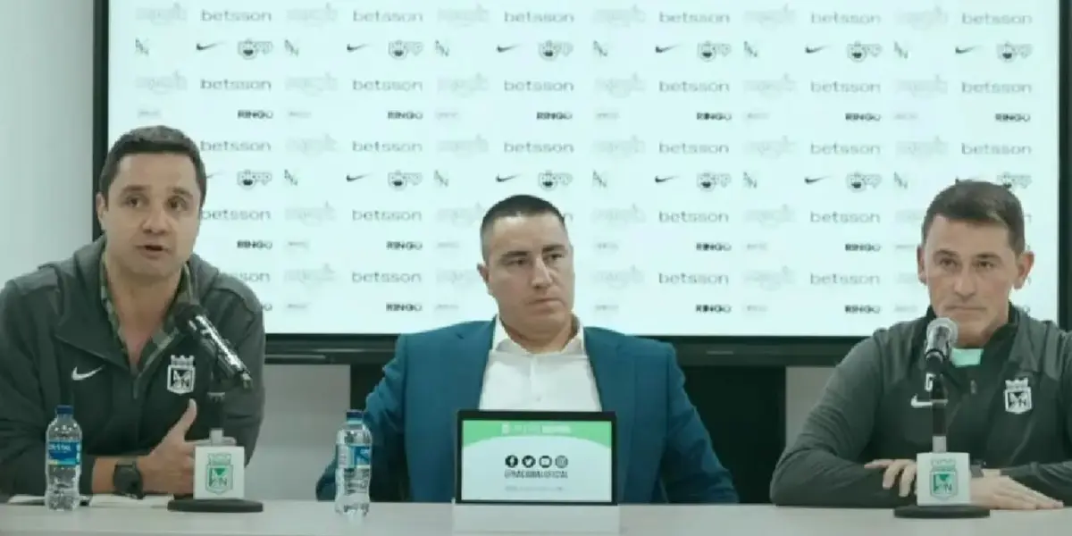 Efra Juárez y directiva del Nacional/FOTO: Antena 2