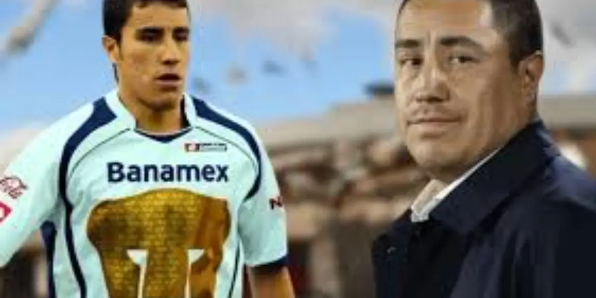 Efraín Juárez como jugador y Juárez como entrenador de los Pumas (Fuente: Voz de Querétaro)