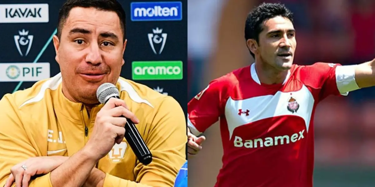 Efraín Juárez en conferencia de prensa, a la derecha, Sinha en juego con Toluca (Fuente: Concacaf y Mexsports)