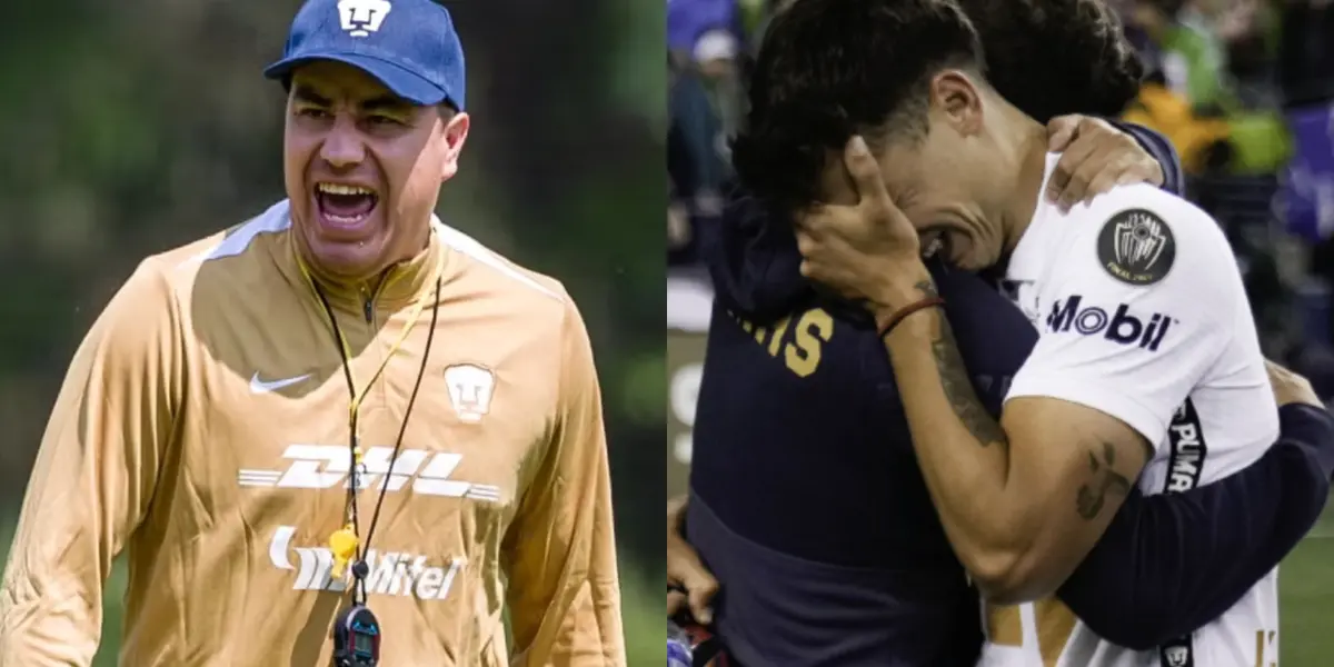 Efraín Juárez hablado fuerte en práctica de Pumas, la derecha, jugador se lamenta (Fuente: Pumas y Mexsports)