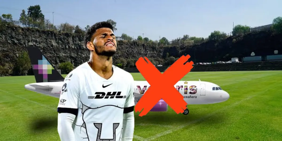 El jugador de pumas, no hizo el viaje a Monterrey al ultimo momento.