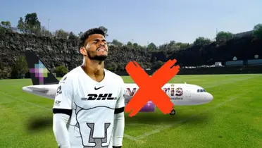 El jugador de pumas, no hizo el viaje a Monterrey al ultimo momento.