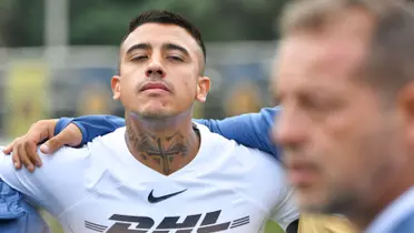 Ergas en una práctica de los Pumas, en cantera (Fuente: Pumas)