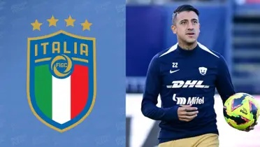 Escudo de Italia, a la derecha, Robert Ergas entrena con Pumas (Fuente: Planeta Fútbol y Méxsports)