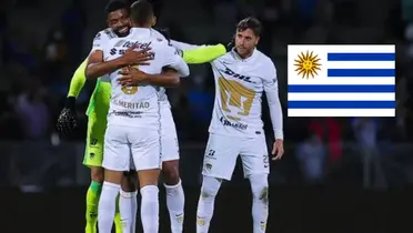 Ex de Pumas y bandera de Uruguay/FOTO: Vavel