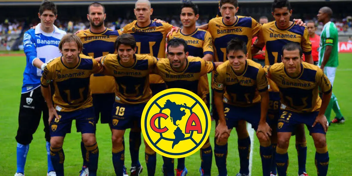 Ex jugadores de Pumas y escudo de América/FOTO: El Siglo de Torreón