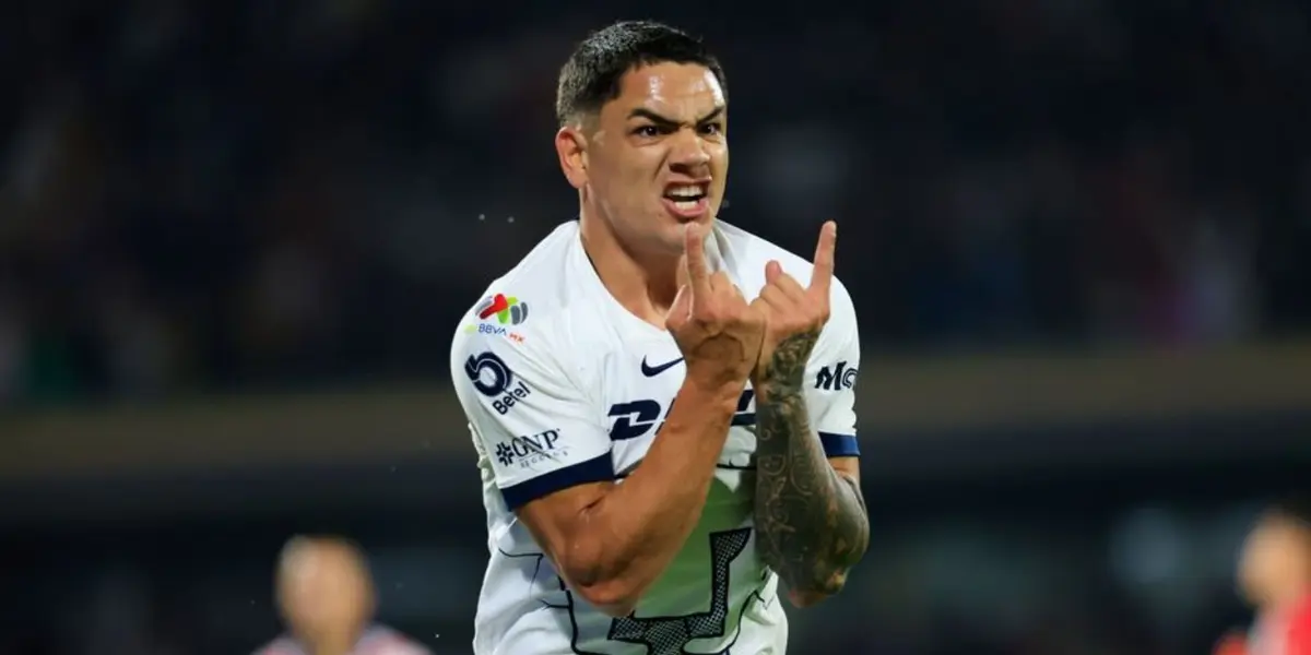Fernández lleva ocho goles con la camiseta de Pumas desde que llegó este verano