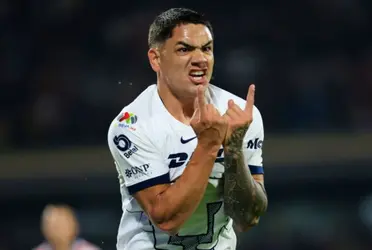 Fernández lleva ocho goles con la camiseta de Pumas desde que llegó este verano