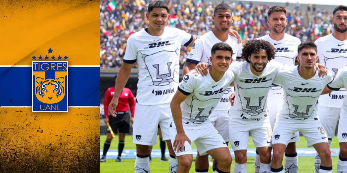 Foto oficial de Pumas con escudo de Tigres