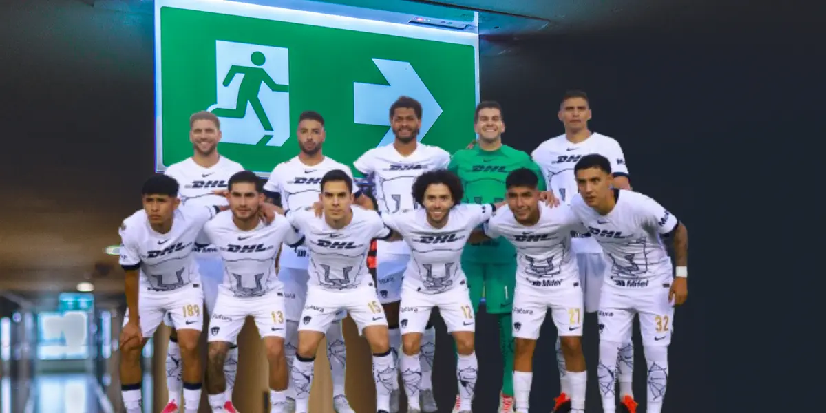 Foto oficial de Pumas con exit de fondo