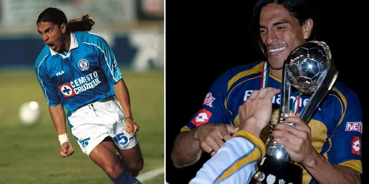 Francisco Palencia con Cruz Azul y con Pumas sujetando el trofeo del Clausura 2011