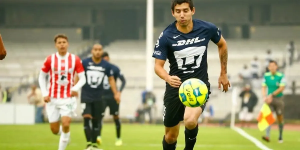 Franco Faría en uno de los pocos amistosos que jugó con Pumas (Fuente: Pumas)