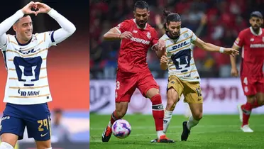 Funes celebra un gol, Huerta a la derecha, pelea una pelota (Fuente: Mexsports)