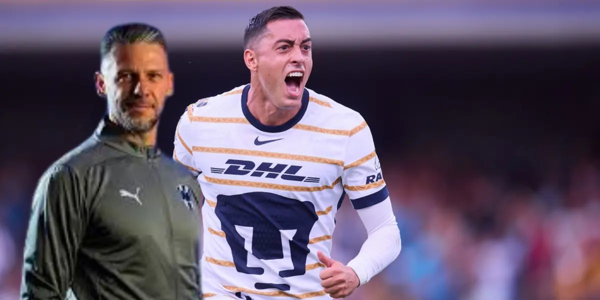 Funes Mori con Pumas y Demichelis/FOTO: Esto