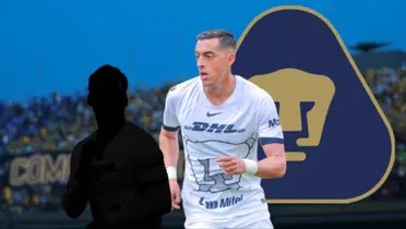 Funes Mori durante un partido de Liga MX con el uniforme de Pumas