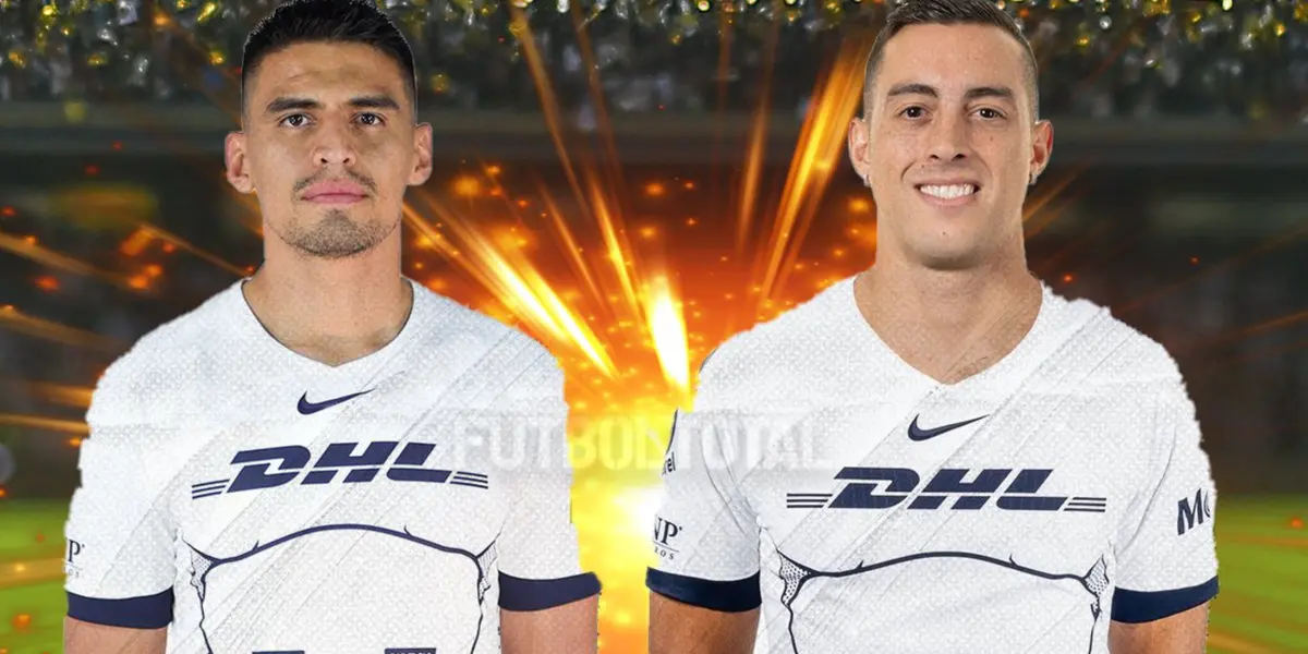 Guillermo Martínez y Rogelio Funes Mori con Pumas/Foto: Fútbol Total