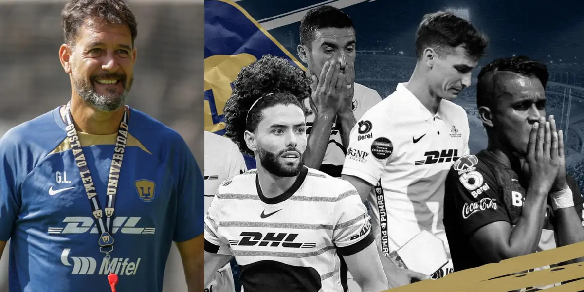 Gustavo Lema dirige práctica, a la derecha, últimos buenos jugadores de Pumas (Fuente: Mexsports Goal)