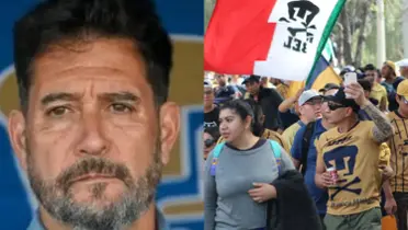Gustavo Lema dirige Pumas, a la derecha, gente de la Rebel acude a estadio (Fuente: Mexsports y 24 horas)