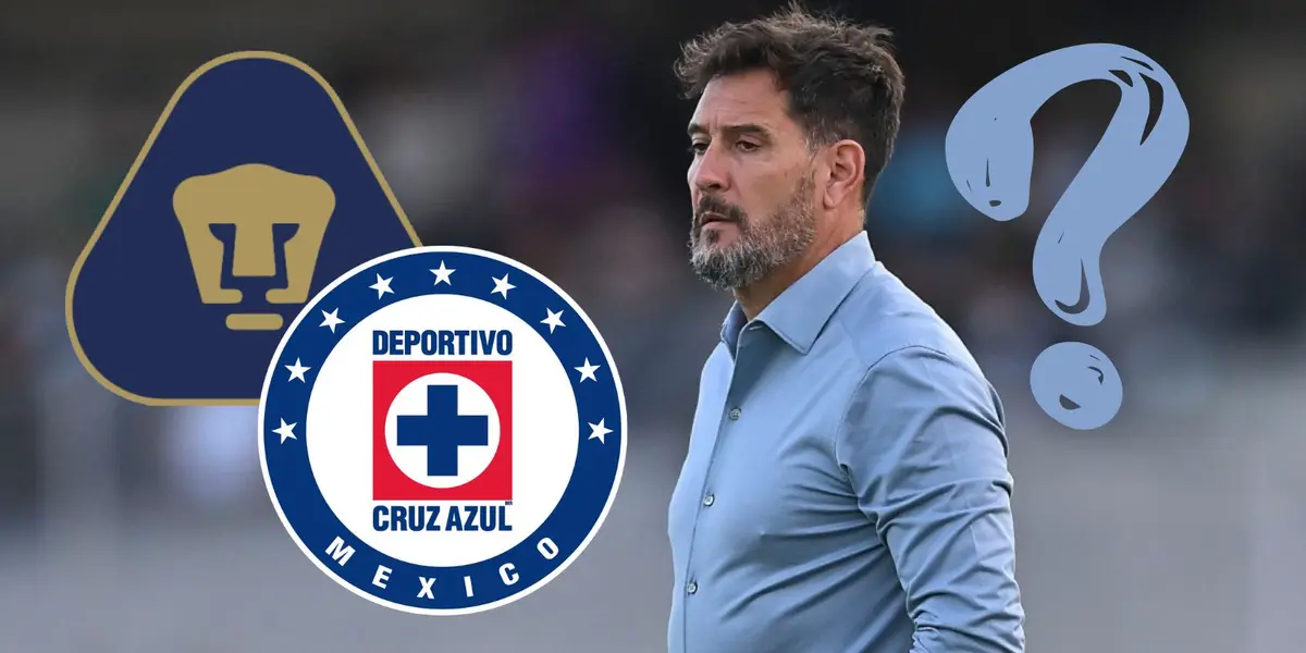 Gustavo Lema durante un partido de Liga MX dirigiendo a Pumas