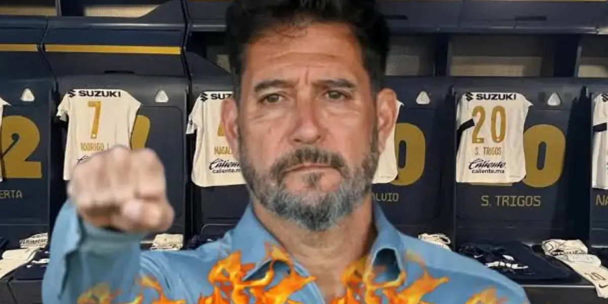 Gustavo Lema en el vestidor de Pumas