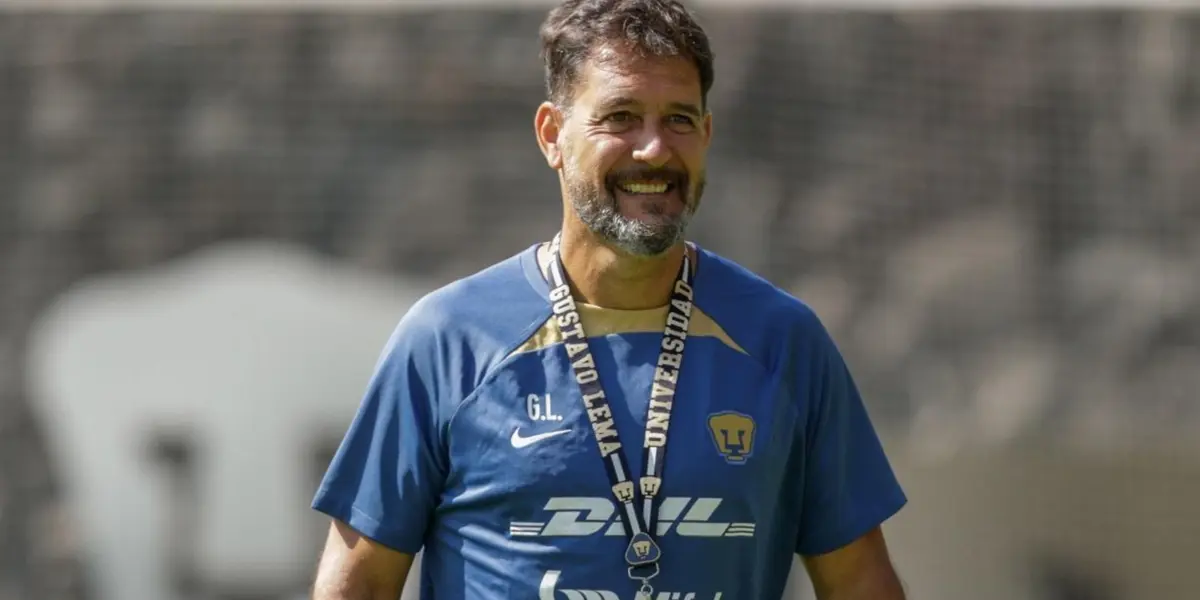 Gustavo Lema en una práctica del combinado de Pumas (Fuente: Pumas)