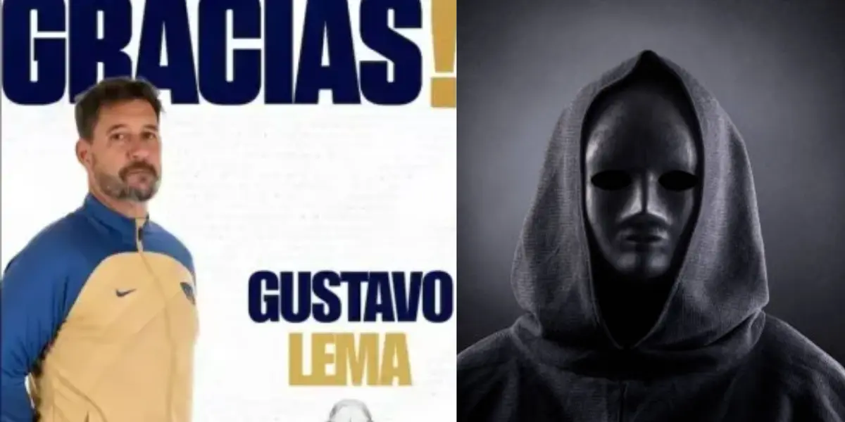 Gustavo Lema fuera de Pumas, a la derecha un monje (Fuente: Fan Pumas y I Stock)