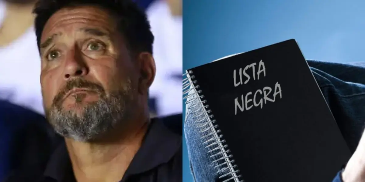Gustavo Lema mira al cielo, buscando respuestas, a la derecha, cuaderno negro (Fuente: Mexsports y Expansión)