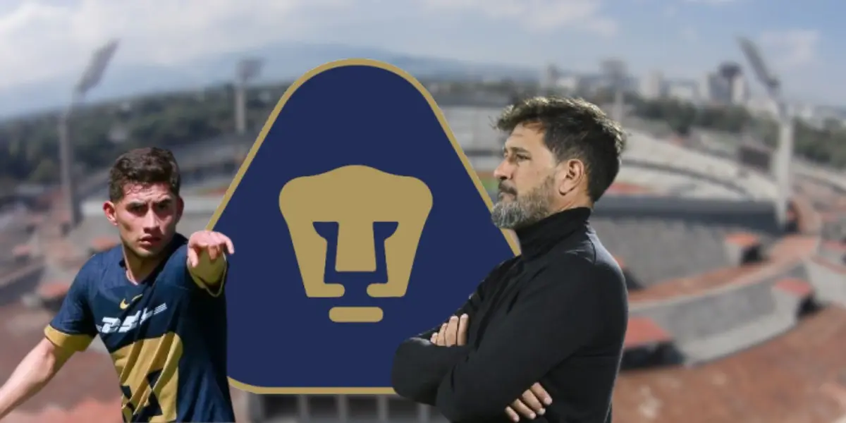 Gustavo Lema observa un partido de Pumas desde el banquillo en C.U.