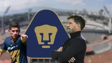 Gustavo Lema observa un partido de Pumas desde el banquillo en C.U.