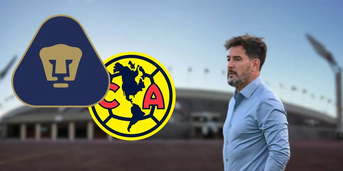 Gustavo Lema observando un partido de Pumas en el torneo Clausura 2024