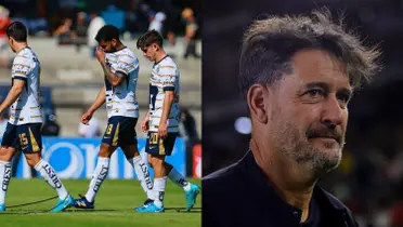Gustavo Lema sale del partido ante Pachuca, a la izquierda, plantel de Pumas deja CU (Fuente: Getty y Mexsports)