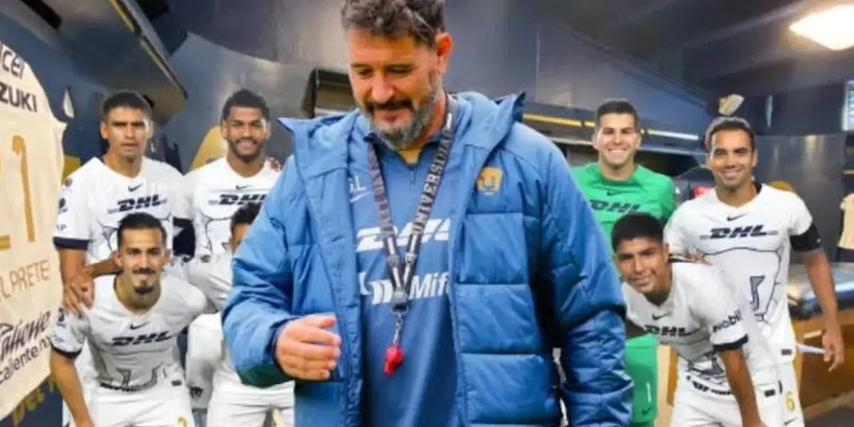 Gustavo Lema vestidor de Pumas con foto oficial de Pumas