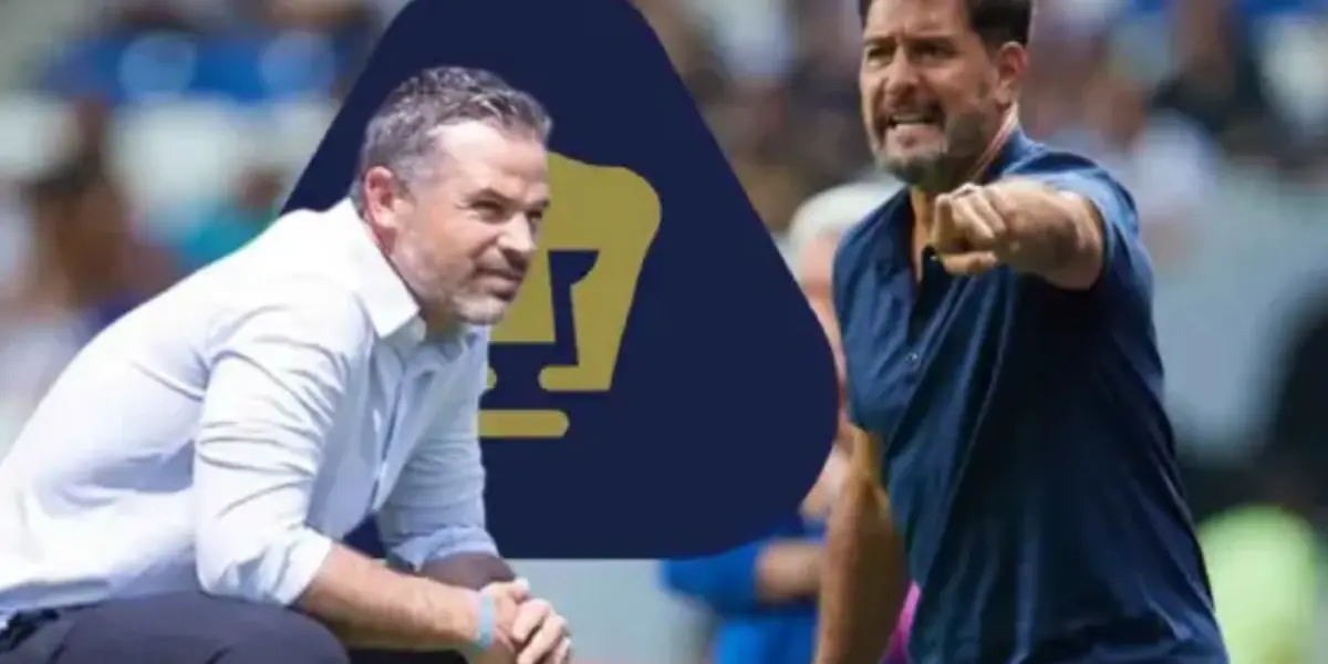 Gustavo Lema y Rafael Puente dirigiendo al combinado de Pumas (Fuente: Mexsports)