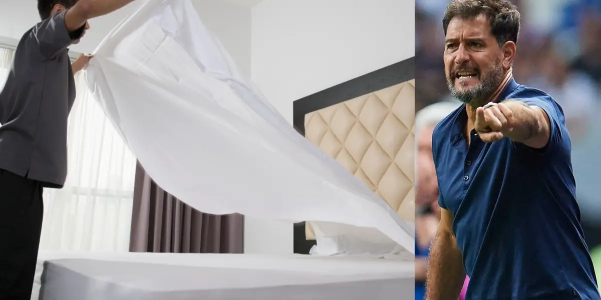 Hombre tiende la cama, a la derecha, Gustavo Lema (Fuente: Radio Activa y Mexsports)