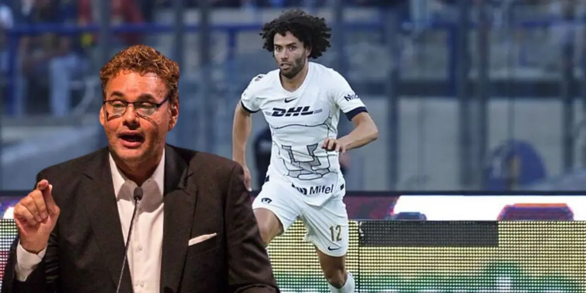 Huerta con Pumas y Faitelson/FOTO: Récord