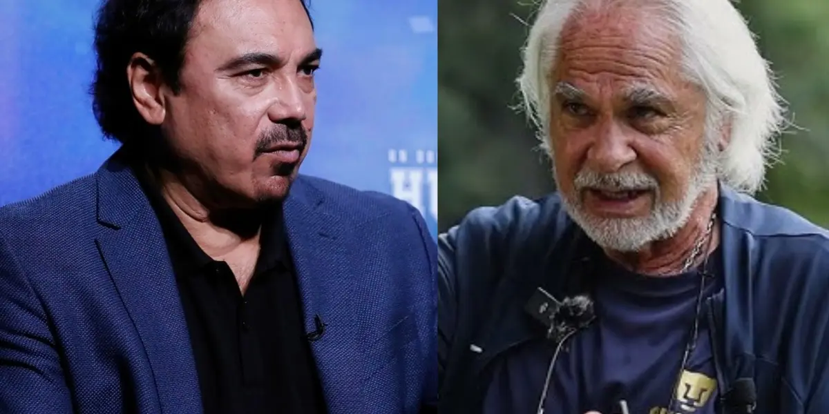 Hugo Sánchez y Miguel Mejía en una charla (Fuente: Debate y Pumas)