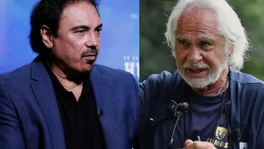 Hugo Sánchez y Miguel Mejía en una charla (Fuente: Debate y Pumas)