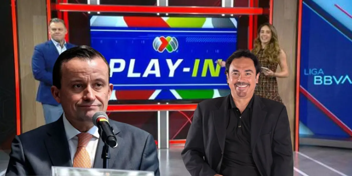 Hugo Sánchez y Mikel Arriola con el Play-in/FOTO: ESPN