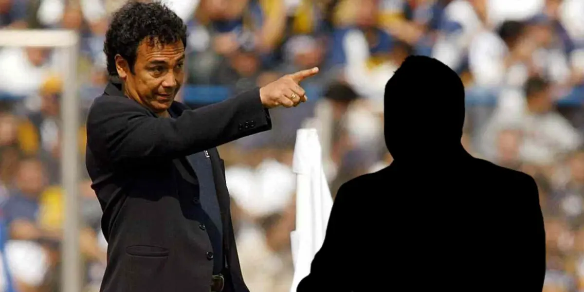 Hugo Sánchez y silueta de Guillermo Vázquez