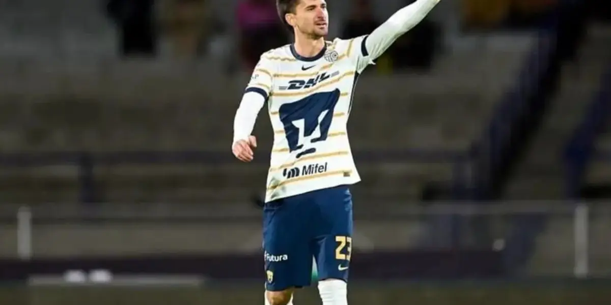 Ignacio Pussetto festeja gol con el cuadro de Pumas (Fuente: Mexsports)