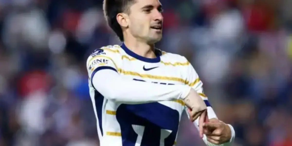 Ignacio Pussetto festeja un gol ante San Luis (Fuente: Mexsports)