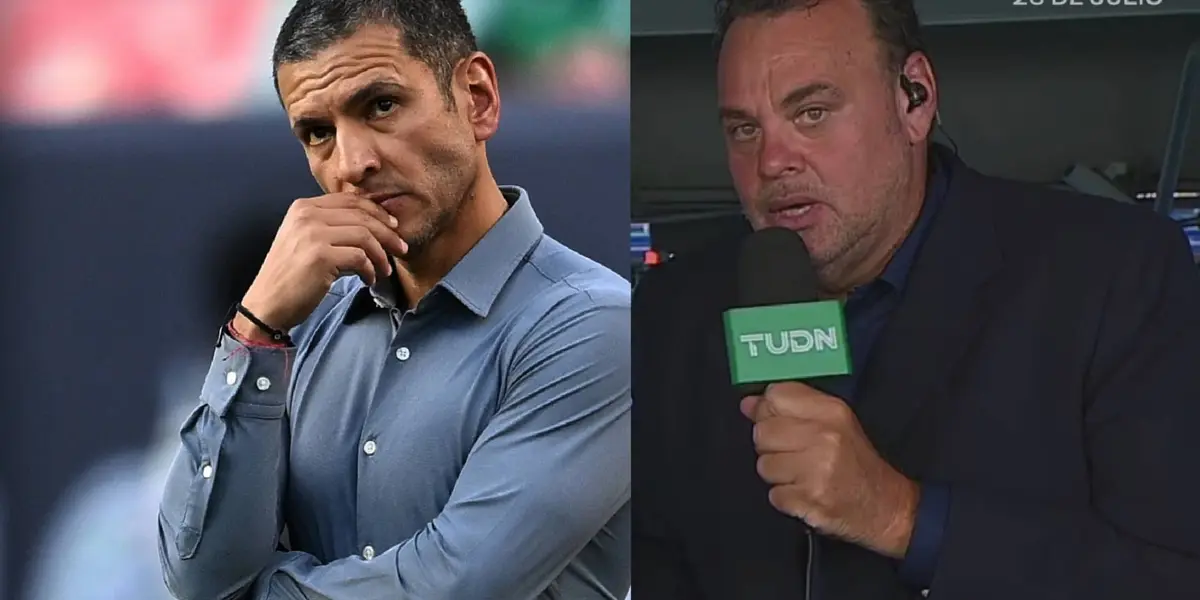 Jaime Lozano con la Selección Mexicana y David Faitelson en TUDN