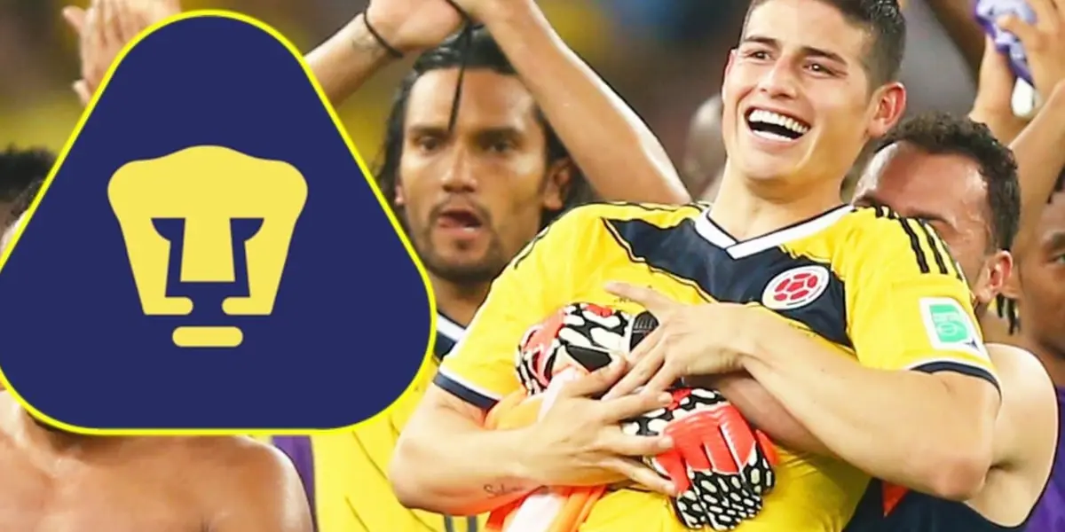 James Rodríguez festejando con la selección de Colombia (Fuente: Getty)