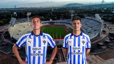 Jesús Gallardo y Héctor con Rayados en el Estadio Olímpico Universitario