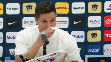 Jesús Molina llorando con Pumas