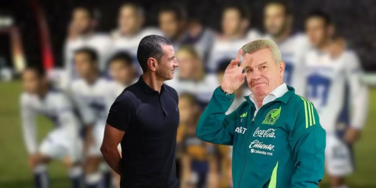 Jimmy con ex jugadores de Pumas y el Vasco/FOTO: Récord