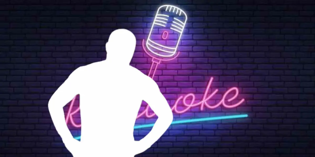 Jofre Guerrón silueta y fondo de Karaoke
