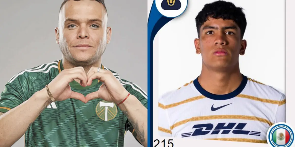 Jonathan Rodríguez en presentación con Timbers, a la derecha, el registro de Azuaje (Fuente: Timbers y Liga MX)