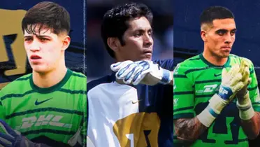 Jorge Campos en el centro, la derecha, Padilla y Lara jugando en Pumas (Fuente: SPD y Goal)