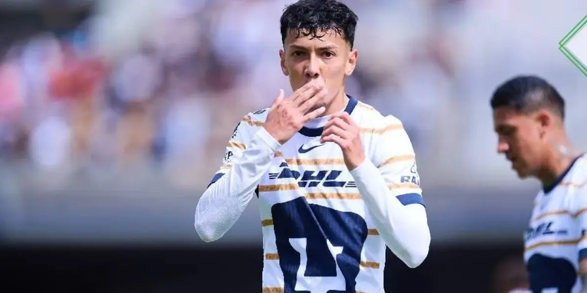Jorge Ruvalcaba festeja gol con el combinado de Pumas (Fuente: Mexsports)